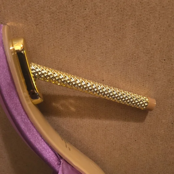 Cape Robbin Satin Heels with Gold Stiletto - Picture 3 of 7